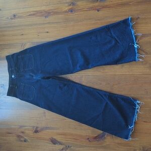 Zara ZW marine high rise straight cut dark wash jeans size 4